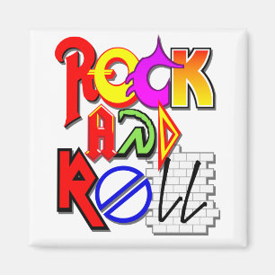 Rock-and-Rollmagnet (weiß) Magnet