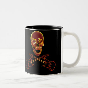 Rock-and-Rollschädel Zweifarbige Tasse