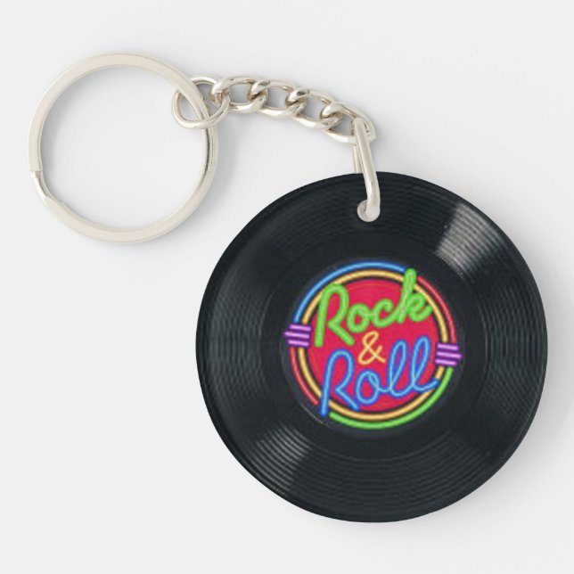 Rock-and-RollVintages Vinylschlüsselkette Schlüsselanhänger (Vorderseite)
