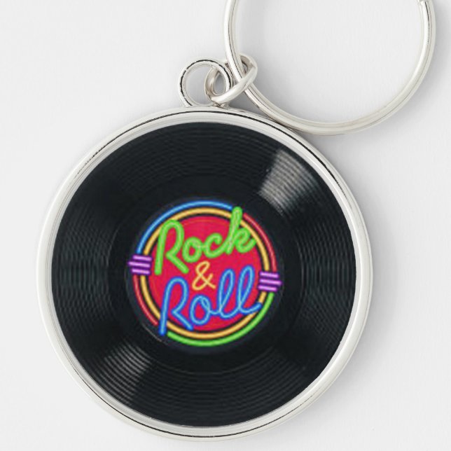 Rock-and-Rollvinylsatzschlüssel-Kette Schlüsselanhänger (Vorne)