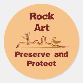 Rock Art bewahrt und schützt Sticker