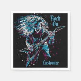 Rock auf Schwermetallen Serviette