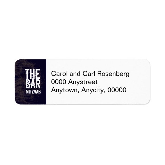 Rock Band Bar Mitzvah Rücksendeadresse (Vorne)