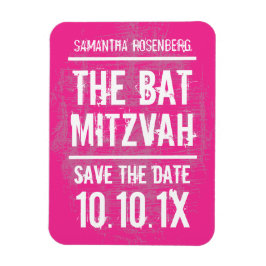 Rock Band Bat Mitzvah Save the Date Magnet, Rosa Magnet