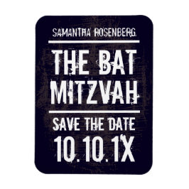 Rock Band Bat Mitzvah Save the Date Magnet, Schwar Magnet