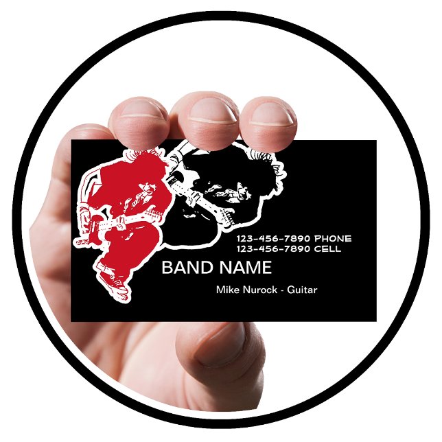 Rock Band Business Cards Visitenkarte (Von Creator hochgeladen)