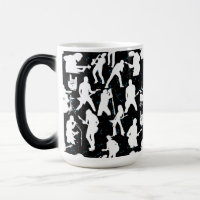 Rock Band Silhouette Pattern.w Black BG
