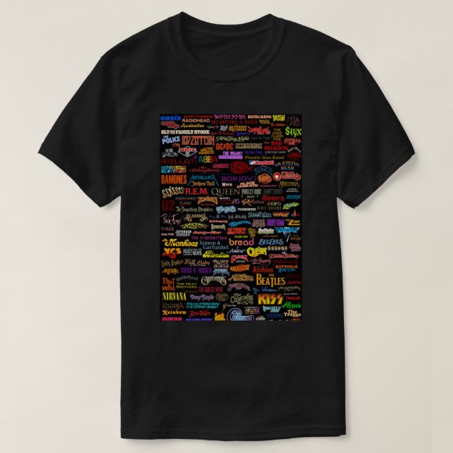Rock Bands Classic T - Shirt (Design vorne)
