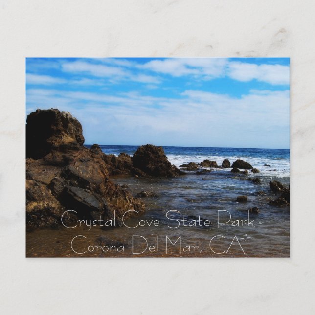 Rock Berge in der Stille, Crystal Cove Staat Par.. Postkarte (Vorderseite)