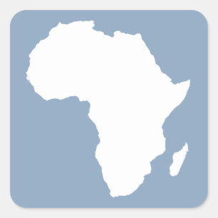 Rock Blue Audacious Africa Quadratischer Aufkleber