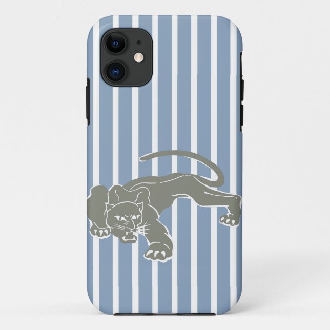 Rock Blue Safari Streifen mit Leopard Case-Mate iPhone Hülle (Rückseite)