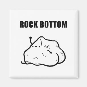 Rock Bottom Funny Géologie Pun Magnet