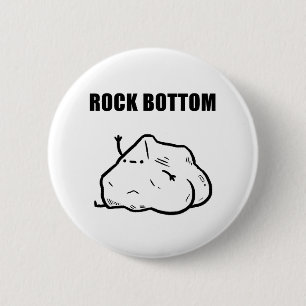 Rock Bottom Funny Geology Pup Button Button