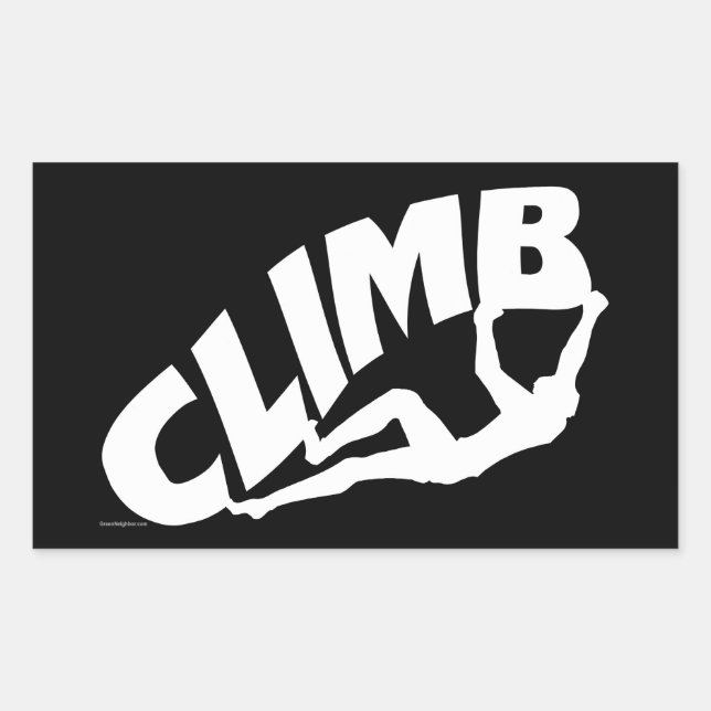 Rock Bouldering Rechteckiger Aufkleber (Vorderseite)