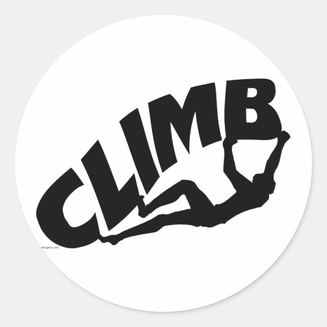 Rock Bouldering Runder Aufkleber (Vorderseite)
