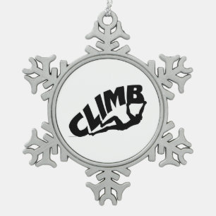 Rock Boulding Schneeflocken Zinn-Ornament