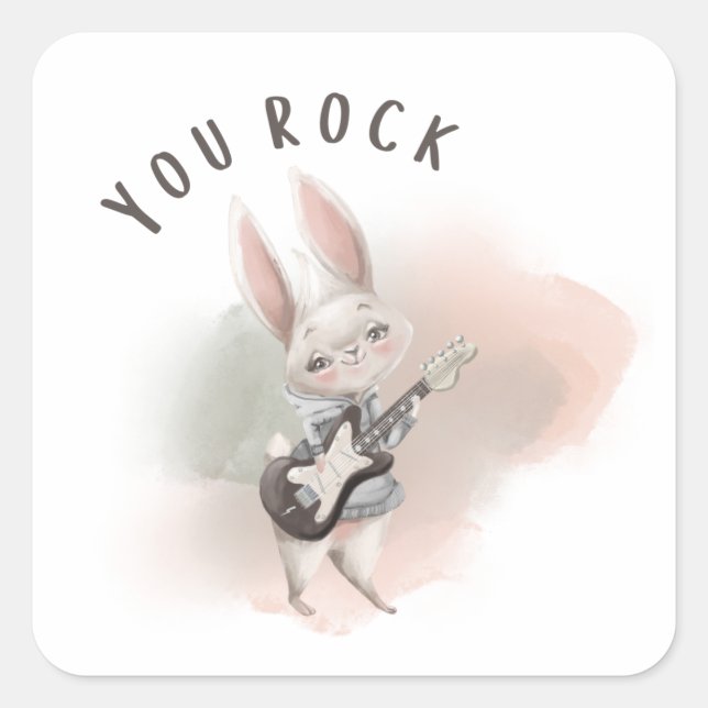 Rock Bunny Sticker (Vorderseite)