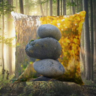 Rock Cairn Zen Throw Kissen