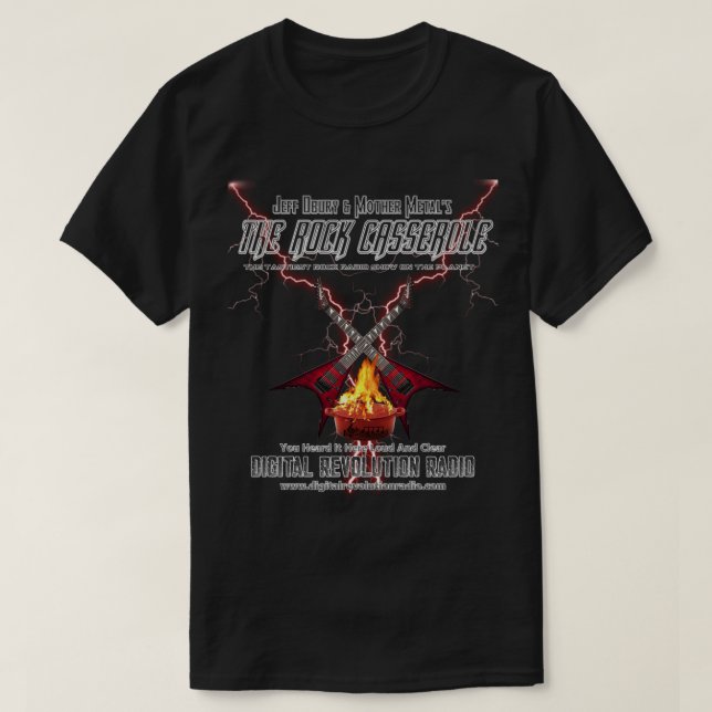 Rock Casserole T-Shirt Lightning Arrière - plan (N (Design devant)