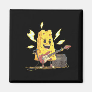 Rock Cheese mit Verstärker- und E-Gitarren-Grafik Magnet