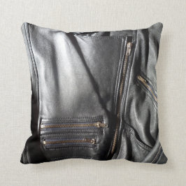 Rock Chick Black Biker Jacket Foto Kissen