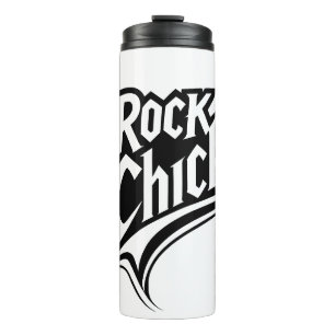 Rock Chick - Bold Black and White Typografy Thermosbecher