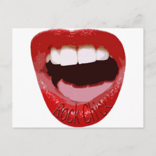 Rock Chick Lips Postkarte