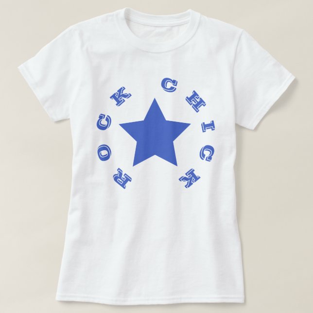 ROCK CHICK | Navy Blue Star Women's Basic T - Shir T-Shirt (Design vorne)