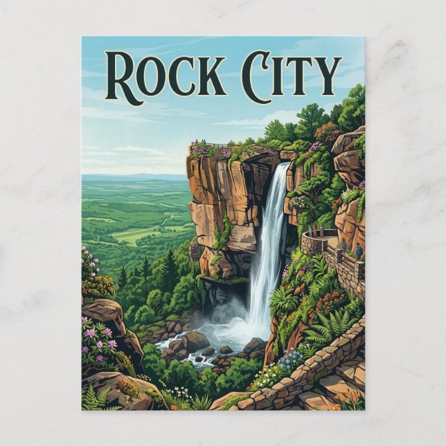 Rock City Gärten Postkarte (Vorderseite)