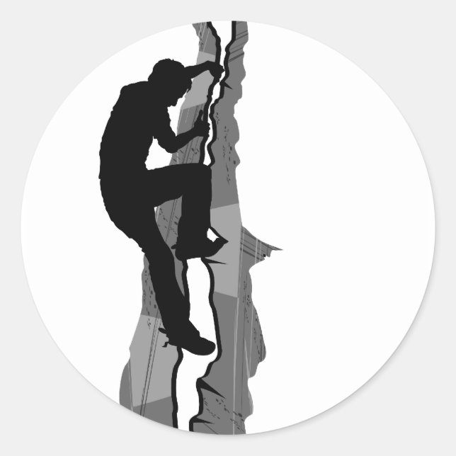 Rock Climber Bouldering Sticker (Vorderseite)