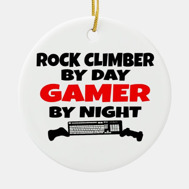 Rock Climber Gamer Keramikornament (Vorne)