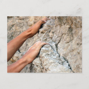 Rock Climber Hands schließen Postkarte