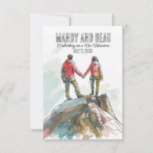 Rock Climber Hochzeit, Outdoor-Hochzeit Save The Date