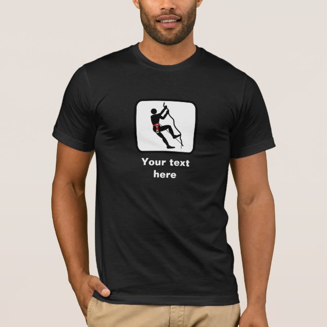 Rock Climber-Logo — individuell einstellbar T-Shirt (Vorderseite)