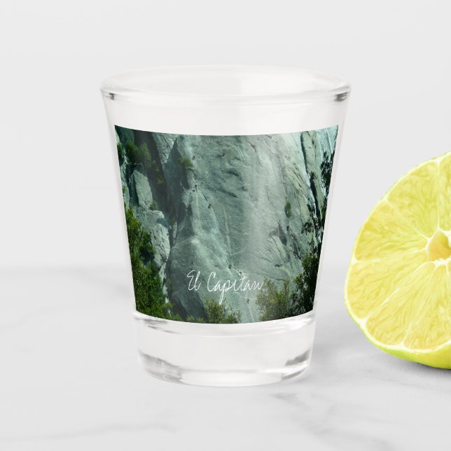 Rock Climbers auf El Capitan Schnapsglas (Vorderseite)