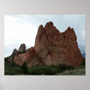 Rock Climbers, Garten der Götter, Colorado Poster