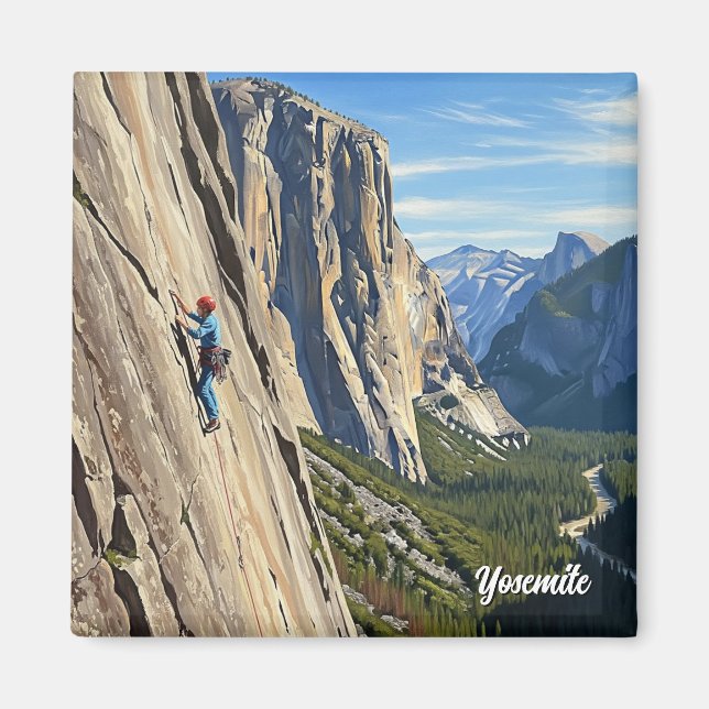 Rock Climbing at Yosemite National Park Magnet (Vorne)