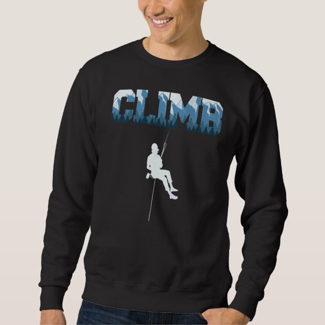 Rock Climbing Bergsteiger Felswand Sweatshirt (Vorderseite)