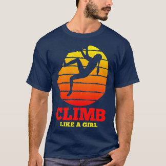 Rock Climbing Bouldering Climber Vintag T-Shirt