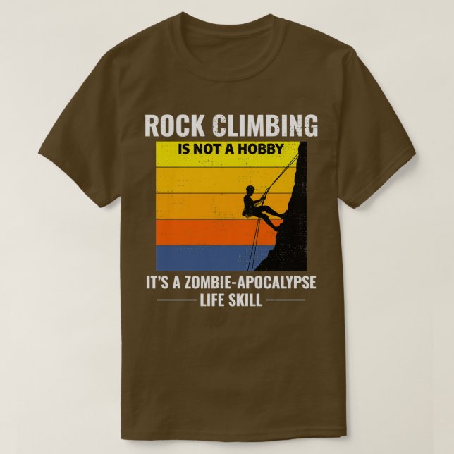 Rock Climbing Bouldering Climber Vintage Retro T-Shirt (Design vorne)