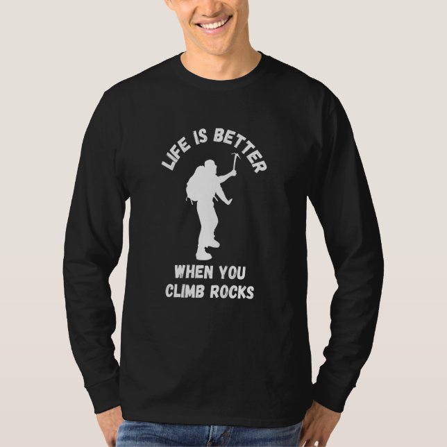 Rock Climbing  Bouldering Mountain Climbing T-Shirt (Vorderseite)