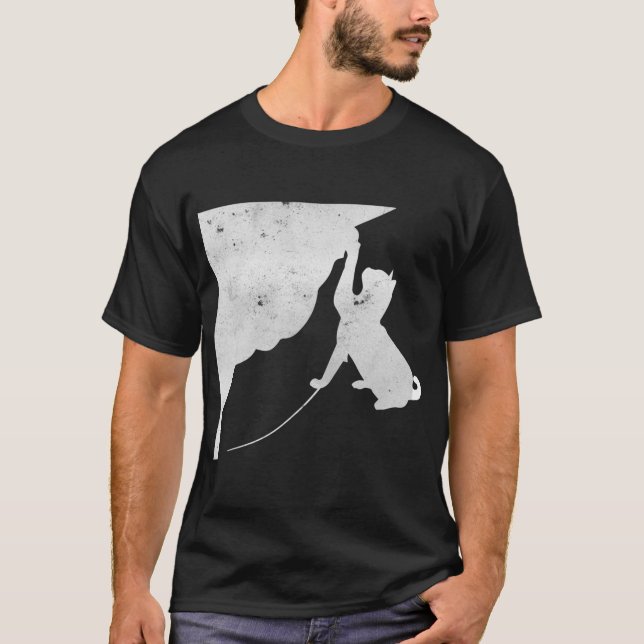 Rock Climbing Cat T-Shirt (Vorderseite)