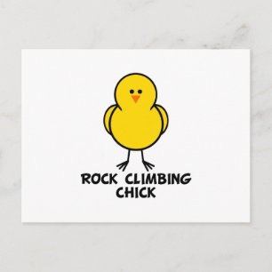 Rock Climbing Chick Postkarte