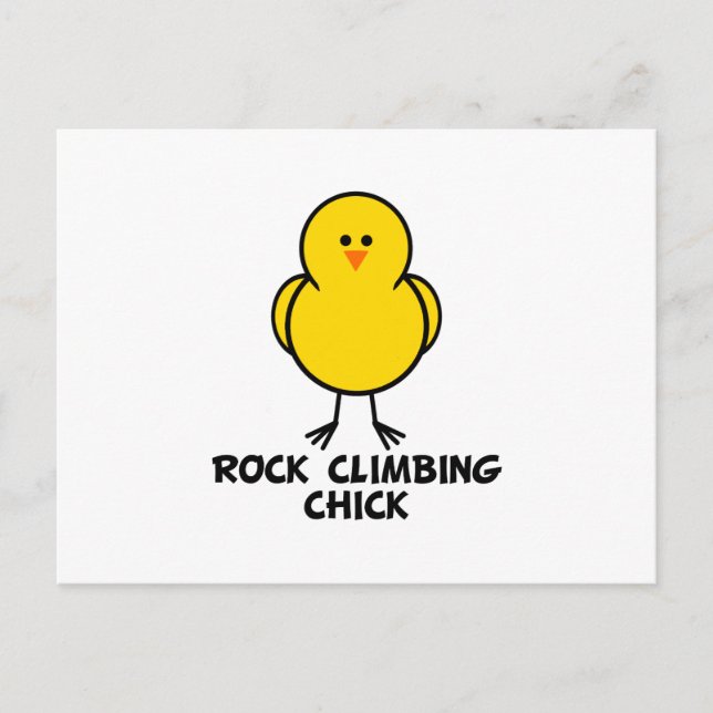 Rock Climbing Chick Postkarte (Vorderseite)