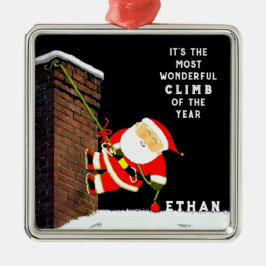 Rock Climbing Christmas Collectin Ornament Aus Metall