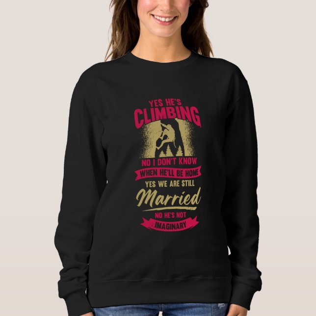Rock Climbing Climber's Wife Sweatshirt (Vorderseite)