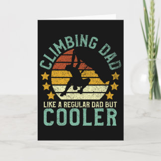 Rock Climbing Dad Mountain Climber Funny Father's  Karte