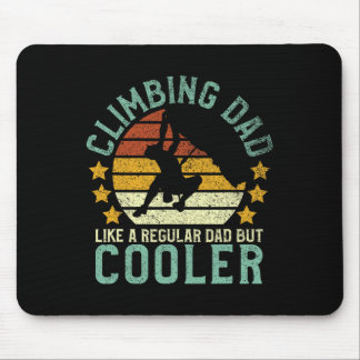 Rock Climbing Dad Mountain Climber Funny Father's  Mousepad
