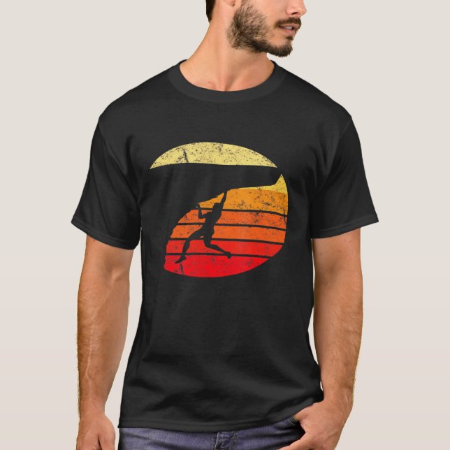Rock Climbing deprimierter Sonnenuntergang T-Shirt (Vorderseite)