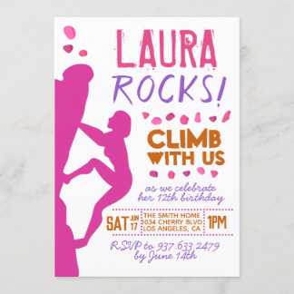 Rock Climbing Einladung zum Geburtstag